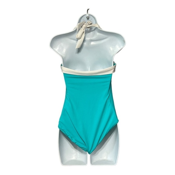 Lauren Ralph Lauren Tummy-Control Halter Swimsuit Ruched One Piece Beachwear - Picture 2 of 7